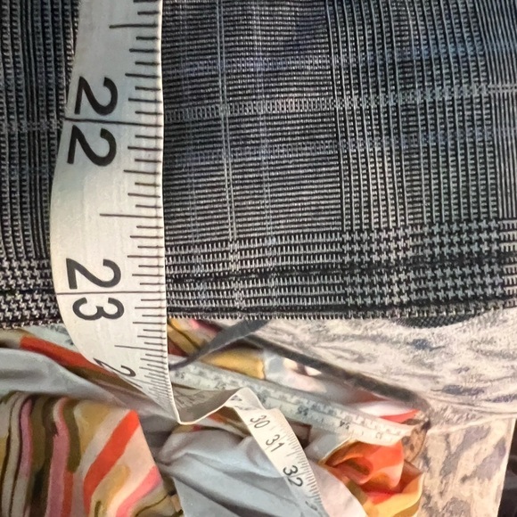 ADEAM Oversized Ruched Jacket Gray Plaid with faux Leather Sleeves - Picture 7 of 9